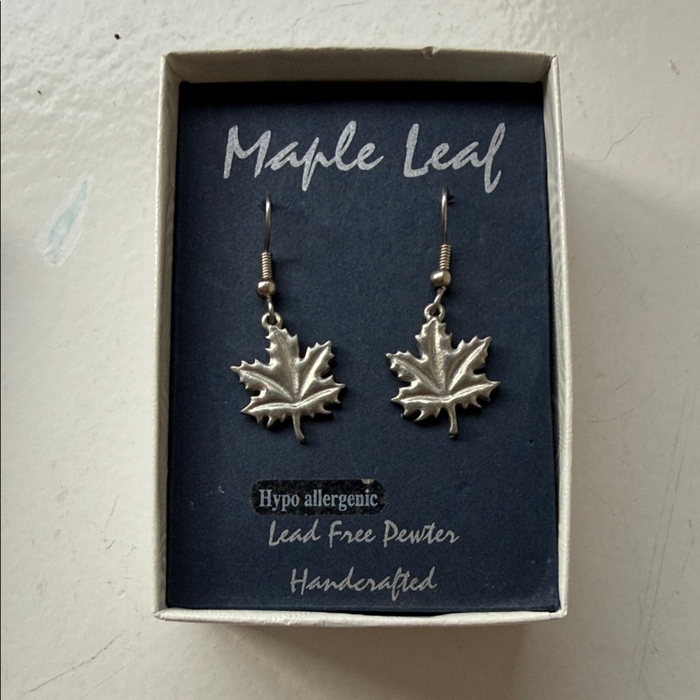 Maple Leaf Silver Earrings